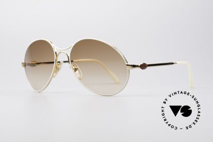 Bugatti 64740 True Vintage No Retrobrille, gold-weißer Rahmen mit sehr edlen Verlaufsgläsern, Passend für Herren und Damen