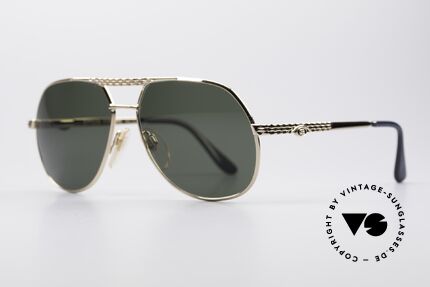 Bugatti EB502 - S Vintage Luxus Sonnenbrille, dunkelgrüne CR39 Sonnengläser für 100% UV Protection, Passend für Herren und Damen