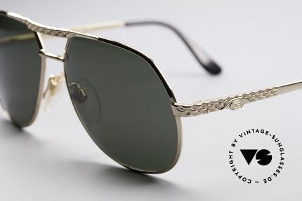 Bugatti EB502 - S Vintage Luxus Sonnenbrille, vergoldete Fassung in medium SMALL 57mm Ausführung, Passend für Herren und Damen
