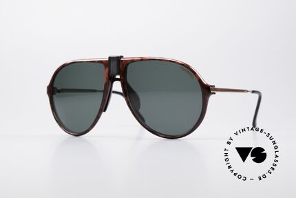 Carrera 5413 80er Pilotensonnenbrille, vintage 80er CARRERA Pilotenform-Sonnenbrille, Passend für Herren