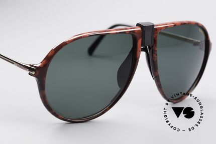 Carrera 5413 80er Pilotensonnenbrille, mit 2 Paar Gläsern: 1 x grün und 1 x braun-Verlauf, Passend für Herren