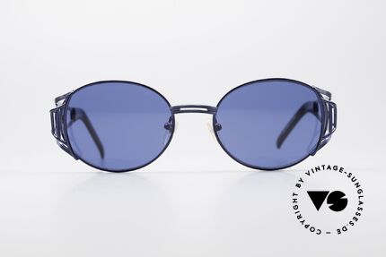 Jean Paul Gaultier 58-6102 Vintage Steampunk Brille, 90er Designer-Sonnenbrille in "navy-blue metallic", Passend für Herren und Damen Jean Paul Gaultier 58-6102 Vintage Steampunk Brille, 90er Designer-Sonnenbrille in "navy-blue metallic", Passend für Herren und Damen