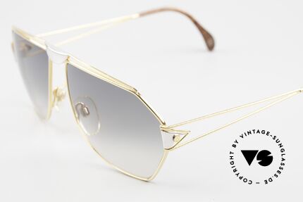 St. Moritz 403 80er Jupiter Sonnenbrille, enorm hochwertig (vergoldet und in Wurzelholz-Optik), Passend für Herren
