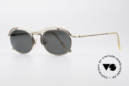 Jean Paul Gaultier 55-2170 No Retro 90er Sonnenbrille, edler Bronze-Schimmer & dunkelgrüne Sonnengläser, Passend für Herren und Damen