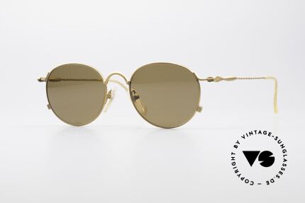 Jean Paul Gaultier 55-2172 Runde Vintage Sonnenbrille, filigrane vintage Sonnenbrille von J.P.Gaultier, Passend für Herren und Damen