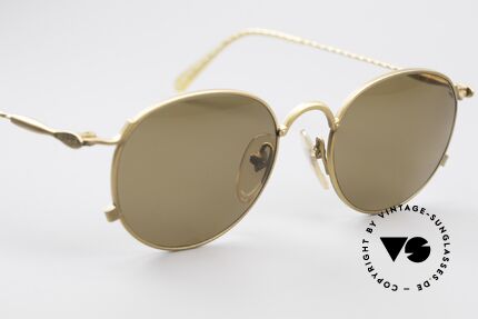 Jean Paul Gaultier 55-2172 Runde Vintage Sonnenbrille, unbenutzt (wie alle unsere J.P.G. Designerstücke), Passend für Herren und Damen