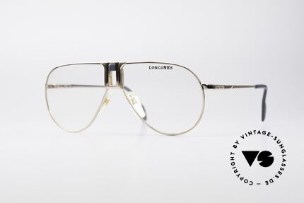 Longines 0154 Echte 80er Aviator Brille, hochwertige vintage LONGINES "Aviator"-Fassung, Passend für Herren