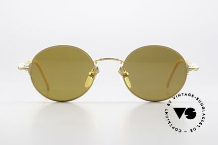 Jean Paul Gaultier 55-6109 Mattgold Und Polarisierend, kleine, runde vintage Brille von Jean Paul GAULTIER, Passend für Herren und Damen