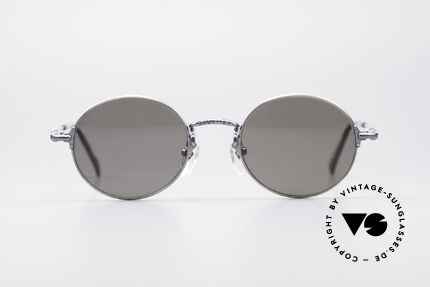 Jean Paul Gaultier 55-6109 Kleine Brille Polarisierend, Metall-Fassung (SMALL Gr. 48/19) in "smoke silver", Passend für Herren und Damen