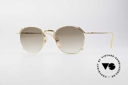 Jean Paul Gaultier 55-2171 Vergoldete Designerbrille, edle 1990er vintage Jean Paul GAULTIER Sonnenbrille, Passend für Herren und Damen