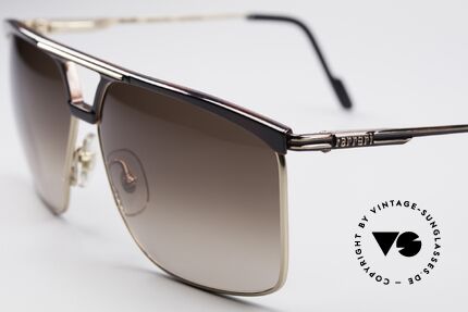 Ferrari F35 Alutanium 80er Sonnenbrille, Sonnengläser in braun-Verlauf; 100% UV Protection, Passend für Herren