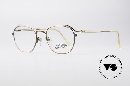 Jean Paul Gaultier 55-3173 Designer Brillenfassung, tolle Metallarbeiten in "antik gold" / "smoke gold", Passend für Herren und Damen