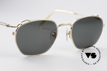 Jean Paul Gaultier 55-3173 Gold-Plated Sonnenbrille, ungetragen; wie alle unsere 90er JPG Sonnenbrillen, Passend für Herren und Damen