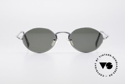 Jean Paul Gaultier 55-7106 Ovale Vintage Sonnenbrille, enorm hochwertige Lackierung in "smoke silver", Passend für Herren und Damen