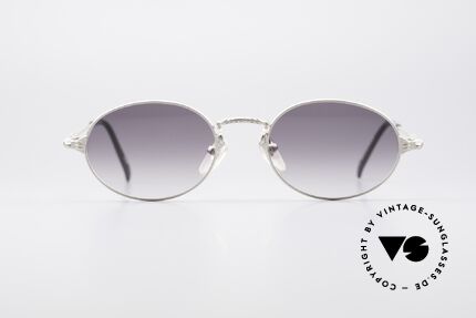 Jean Paul Gaultier 55-6108 Ovale Vintage Sonnenbrille, leichtes Gestell mit großartigen Details (z.B. Brücke), Passend für Herren und Damen