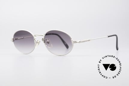 Jean Paul Gaultier 55-6108 Ovale Vintage Sonnenbrille, technische / mechanische Komponenten (typisch J.P.G), Passend für Herren und Damen