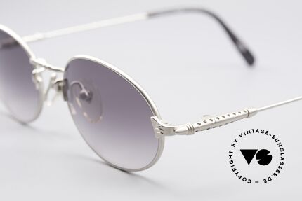 Jean Paul Gaultier 55-6108 Ovale Vintage Sonnenbrille, zeitlos, klassisch mit grauen Verlaufsgläsern, 100% UV, Passend für Herren und Damen