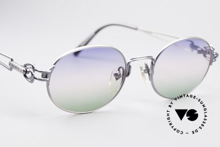 Jean Paul Gaultier 55-6112 Ovale Designer Sonnenbrille, KEINE Retrosonnenbrille, ein kostbares 90er Original!, Passend für Herren und Damen