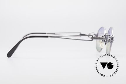 Jean Paul Gaultier 55-6112 Ovale Designer Sonnenbrille, Fassung kann natürlich auch optisch verglast werden, Passend für Herren und Damen