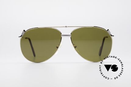 Alpina PG 902 Vintage Golf Sonnenbrille, beide Bügel sind geformt wie ein Golfschläger, Passend für Herren