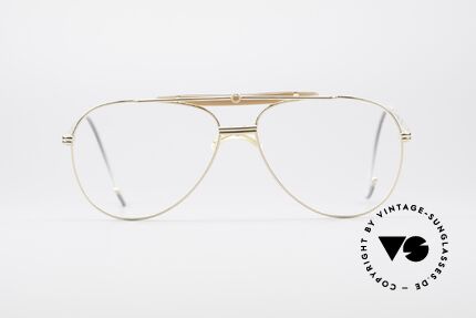 Alpina PCF Vergoldete 90er Sport Brille, vergoldete Fassung mit flexiblen Sport-Bügeln, Passend für Herren