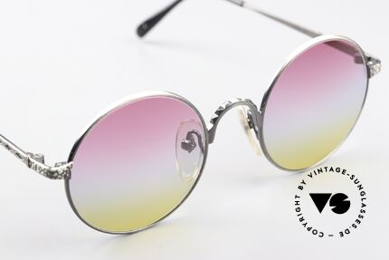 Jean Paul Gaultier 55-9671 Runde Designer Sonnenbrille, der Rahmen (Gr. 48-21) ist auch optisch verglasbar, Passend für Herren und Damen