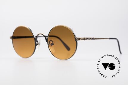 Jean Paul Gaultier 55-9671 Runde 90er JPG Sonnenbrille, 'smoke bronze' Lackierung & Abendrot-Sonnengläser, Passend für Herren und Damen Jean Paul Gaultier 55-9671 Runde 90er JPG Sonnenbrille, 'smoke bronze' Lackierung & Abendrot-Sonnengläser, Passend für Herren und Damen