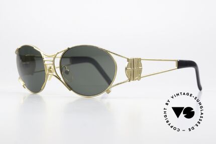 Jean Paul Gaultier 58-6101 90er Steampunk Sonnenbrille, daher häufig auch als "Steampunk Brille" bezeichnet, Passend für Herren und Damen