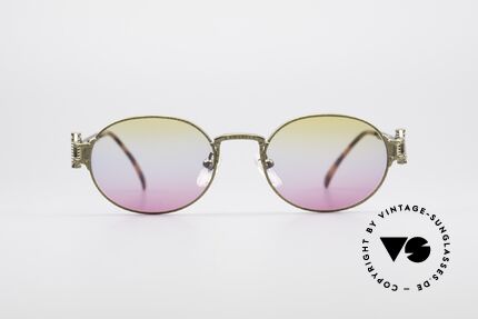 Jean Paul Gaultier 55-5110 Steampunk Designer Brille, spektakuläres Rahmen-Design und Sonnengläser, Passend für Herren und Damen