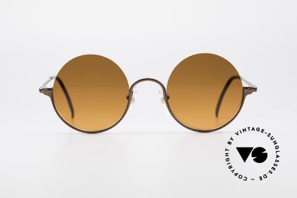 Jean Paul Gaultier 55-7163 Runde Vintage Sonnenbrille, halb randlose Fassung - mal was völlig anderes!, Passend für Herren und Damen