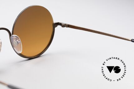 Jean Paul Gaultier 55-7163 Runde Vintage Sonnenbrille, die 90er JPG Fassung ist auch optisch verglasbar, Passend für Herren und Damen