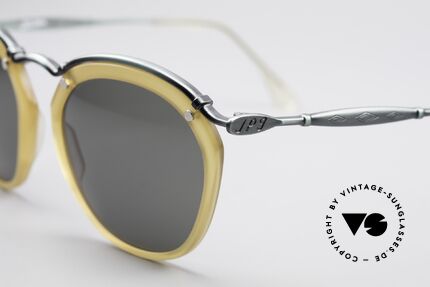 Jean Paul Gaultier 56-1273 Panto Style Sonnenbrille, Rahmen in 'smoke green' & Fassung in honig-gelb, Passend für Herren und Damen