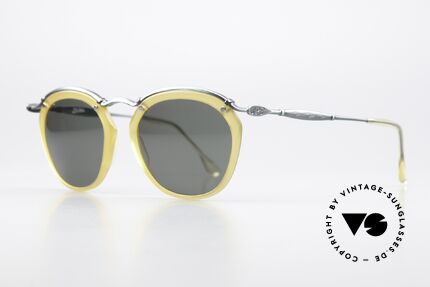 Jean Paul Gaultier 56-1273 Panto Style Sonnenbrille 90er, sehr interessante Material- und Farb-Kombination, Passend für Herren und Damen