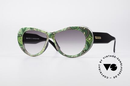 Emilio Pucci PU57 Sophia Loren Sonnenbrille, farbenfrohe 'luftige' vintage Pucci Designersonnenbrille, Passend für Damen