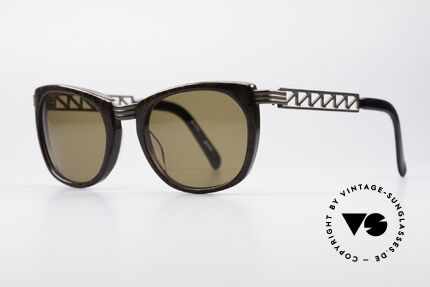 Jean Paul Gaultier 56-0272 Steampunk JPG Sonnenbrille, 'rusty brown' Lackierung & 'Wurzelholz' Rahmen, Passend für Herren und Damen