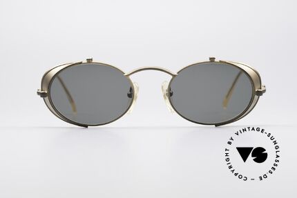 Jean Paul Gaultier 56-1175 Seitenblenden Sonnenbrille, 'Steampunk-Sonnenbrille' des exzentrischen Designers, Passend für Herren und Damen