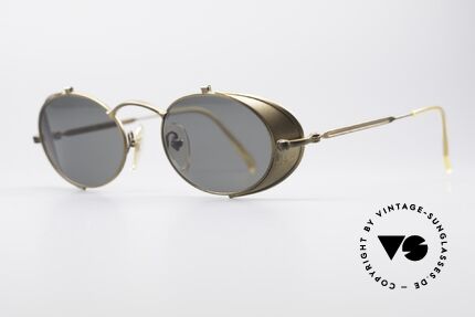 Jean Paul Gaultier 56-1175 Seitenblenden Sonnenbrille, viele interessante Rahmendetails im "Retro-Futurismus", Passend für Herren und Damen