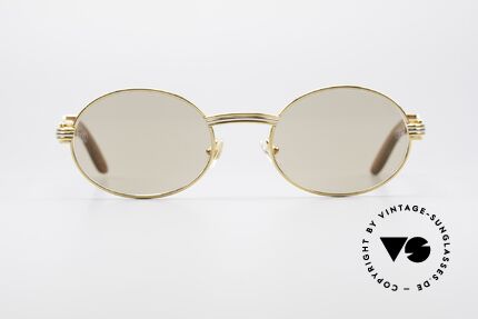 Cartier Giverny Ovale Edelholz Sonnenbrille, aus afrik. Bubinga-Holz gefertigt, Gr. 51°20, 130, Passend für Herren und Damen