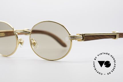 Cartier Giverny Ovale Edelholz Sonnenbrille, kostbare Rarität der teuren 'Precious Wood' Serie, Passend für Herren und Damen