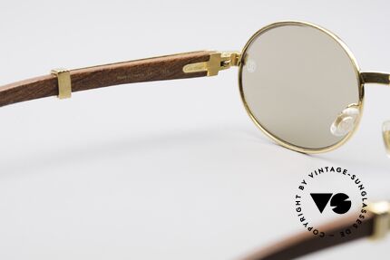 Cartier Giverny Ovale Edelholz Sonnenbrille, KEINE Retrobrille, sondern ein Original von 1990!, Passend für Herren und Damen