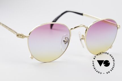Jean Paul Gaultier 55-1178 Vergoldete Panto Sonnenbrille, KEINE Retromode, sondern ein altes Original von 1997, Passend für Herren und Damen