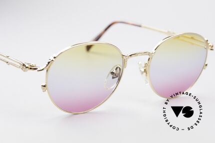 Jean Paul Gaultier 55-4177 Vergoldete Panto Sonnenbrille, KEINE Retromode, sondern ein altes Original von 1997, Passend für Herren und Damen