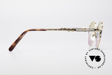 Jean Paul Gaultier 55-4177 Vergoldete Panto Sonnenbrille, die Sonnengläser können durch optische ersetzt werden, Passend für Herren und Damen