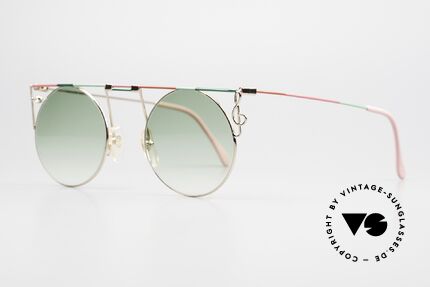 Casanova MTC 8 Notenschlüssel Brille 90er, begehrtes Sammlerstück; 24kt vergoldete Fassung, Passend für Damen