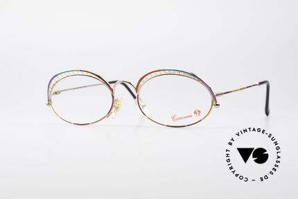 Casanova TSC1 80er Kunst Brillenfassung, zauberhafte Casanova Designerbrille von ca. 1985, Passend für Damen