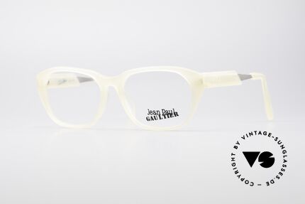 Jean Paul Gaultier 55-1071 Transparente Vintage Brille, 90er Jahre Jean Paul GAULTIER Designer-Fassung, Passend für Herren und Damen