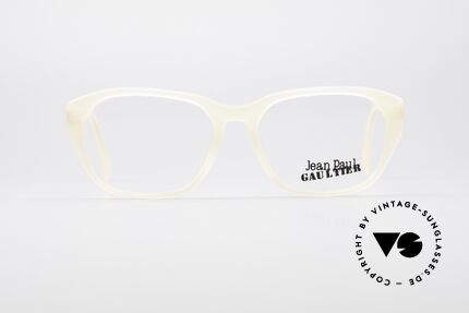 Jean Paul Gaultier 55-1071 Transparente Vintage Brille, JPG Rahmen in einer Art "transluzent / Milchglas", Passend für Herren und Damen