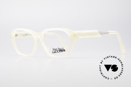 Jean Paul Gaultier 55-1071 Transparente Vintage Brille, fühlbare Gaultier Spitzen-Qualität (made in Japan), Passend für Herren und Damen