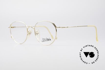 Jean Paul Gaultier 55-2176 Vergoldete Pantobrille, vergoldete Metall-Fassung in High-End Qualität, Passend für Herren und Damen