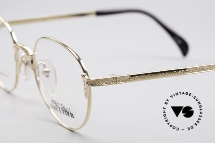 Jean Paul Gaultier 55-3183 Vergoldete Titanium Brille, ungetragen (wie alle unsere 90er JPG Designerbrillen), Passend für Herren und Damen